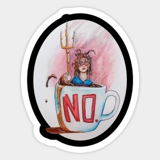 Coffeeseidon, lord of caffeine Sticker